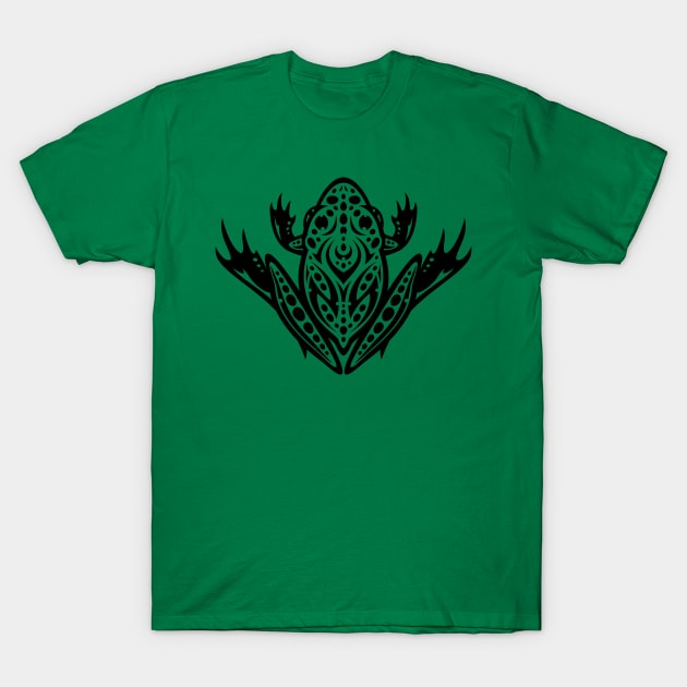 Tribal Leopard Frog T-Shirt by fizzgig